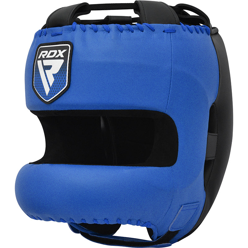 RDX APEX Boxing Head Gear With Nose Protection Bar#color_blue