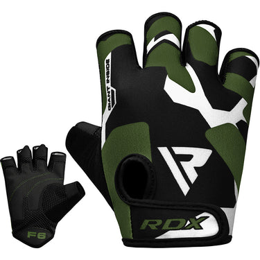 RDX F6 Fitness Gym Gloves#color_green