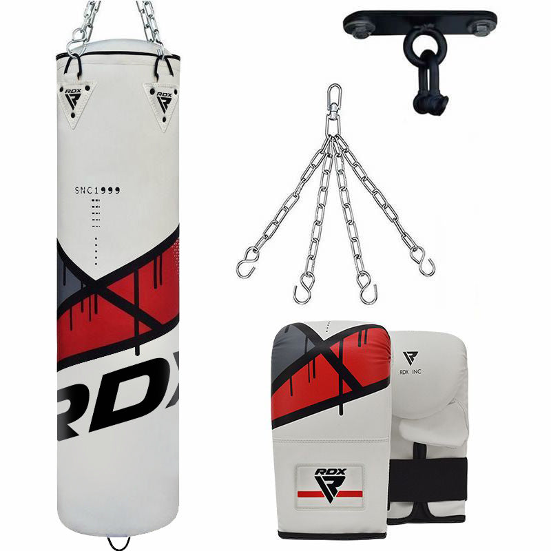 RDX F7 4ft/5ft Punch Bag with gloves & Ceiling Hook