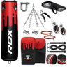RDX F9 13PC 4ft/5ft Punch Bag with Bag Mitts Home Gym Set