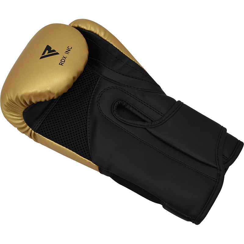 RDX J12 KIDS 6oz Boxing Gloves & Focus Pads Set#color_golden