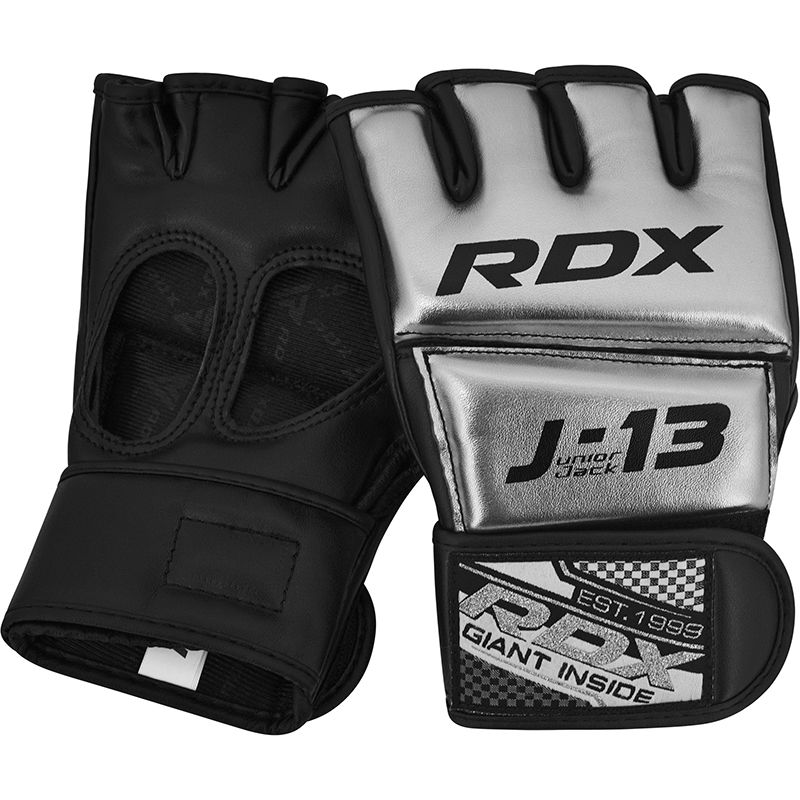 RDX J13 Junior MMA Grappling Gloves#color_silver
