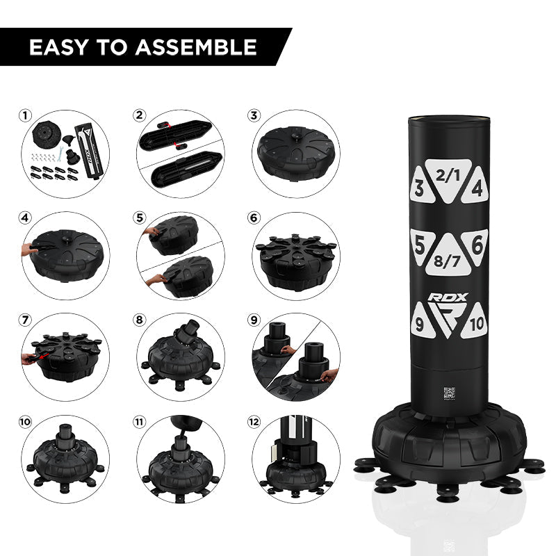 thumbnail image 2 of Aasta Freestanding Punch Bag Set – Includes Boxing Gloves, Rope – MMA, Kickboxing, Home Gym 2 of 4