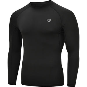RDX T15 Maillot Noir Manches Longues Anti Irritation
