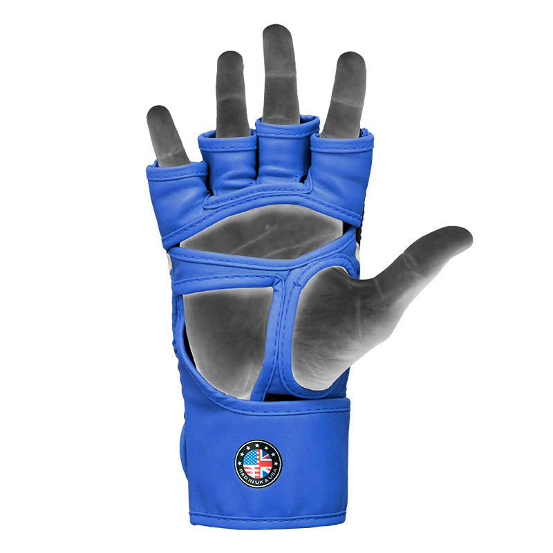 RDX T17 AURA MMA Grappling Training Gloves Gel Padded#color_blue