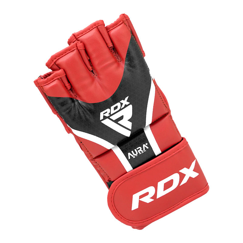 RDX T17 AURA MMA Grappling Training Gloves Gel Padded#color_red