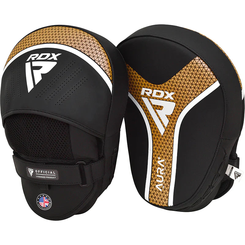 RDX T17 Aura Plus boxing glove with pads bundle