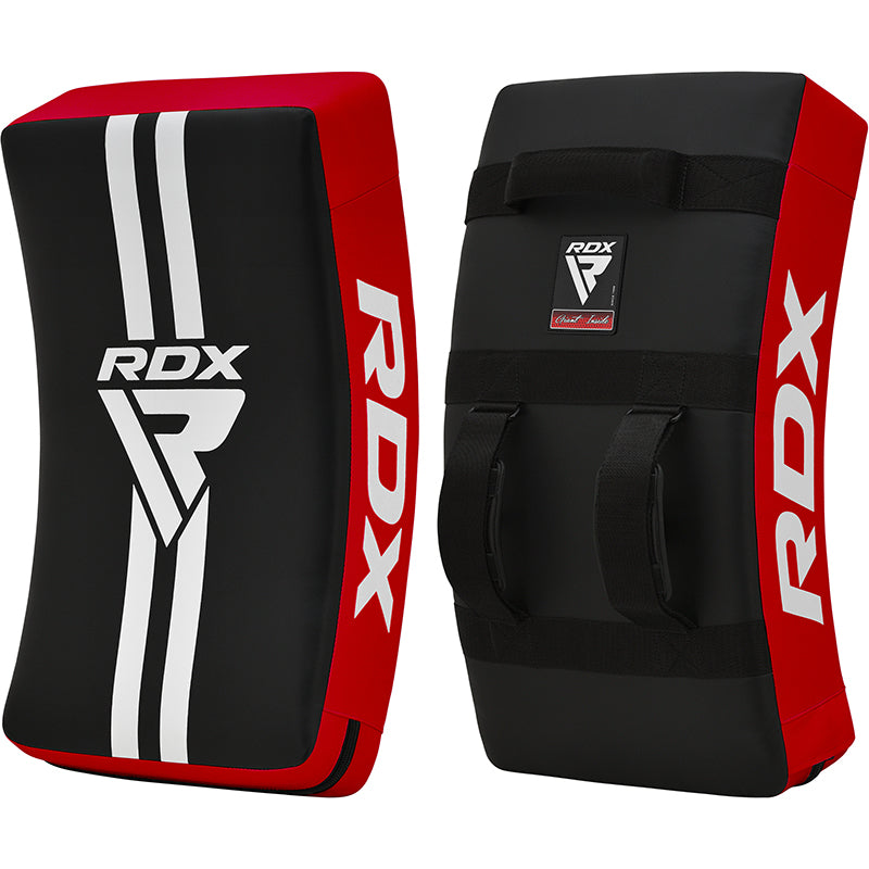 RDX T1 Curved Kick Shield with Nylon Handles #color_red