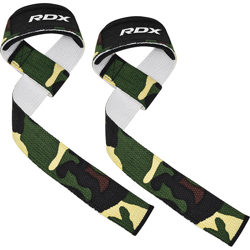 RDX W1 Weight Training Wrist Straps#color_camo-green