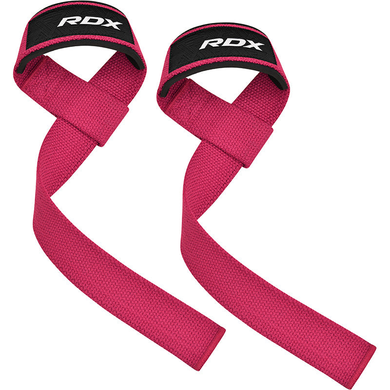 RDX W1 Weight Training Wrist Straps#color_pink