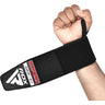 RDX W3 IPL USPA Approved Powerlifting Wrist Support Wraps with Thumb Loops OEKO-TEX® Standard 100 certified#color_black