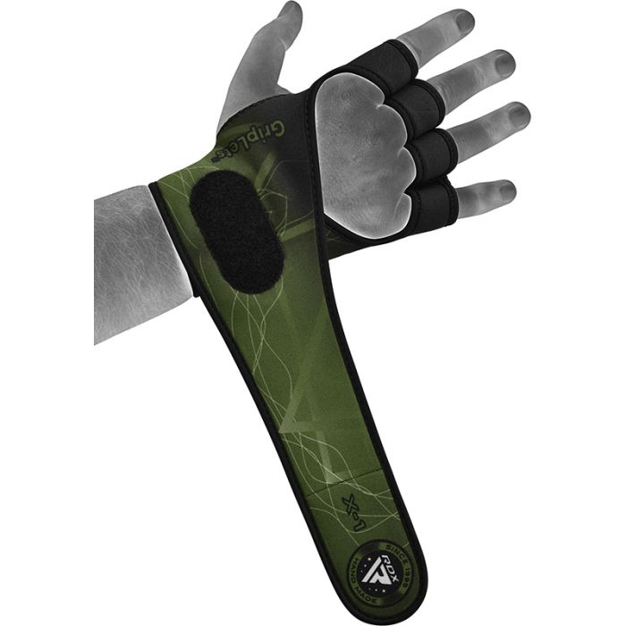 RDX X1 Weightlifting Grips#color_army-green