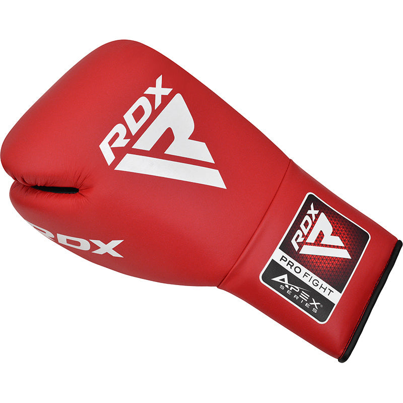 RDX APEX Competition/Fight Lace Up Boxing Gloves#color_red