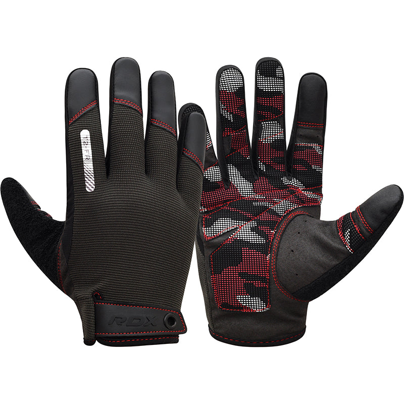 RDX T2 Touch Screen Friendly Full Finger Gym Gloves#color_red