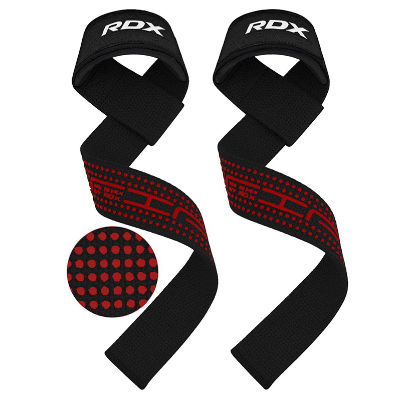 RDX S4 Weightlifting Wrist Straps#color_black