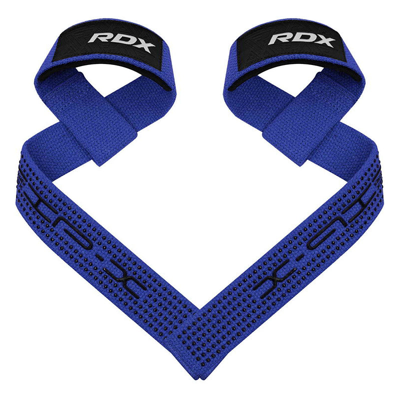 RDX S4 Weightlifting Wrist Straps#color_blue