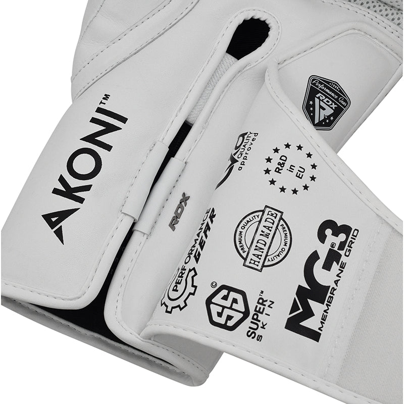 RDX black wihte training boxing gloves #color_white