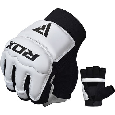 RDX T2 Extra Large White Leather Taekwondo Gloves