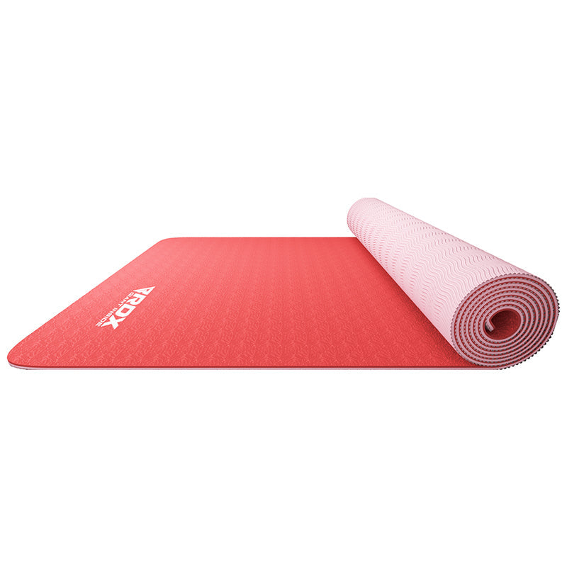 Sophisticated Coral Pink Tie-dye Best Yoga Mat Online Suede TPE