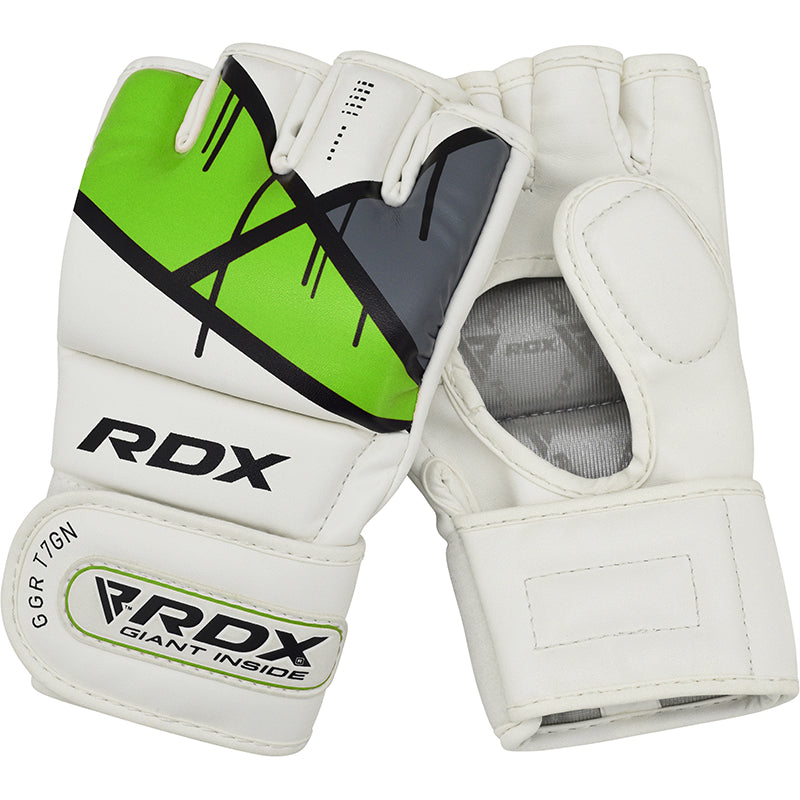 RDX T7 Ego MMA Grappling Gloves#color_green
